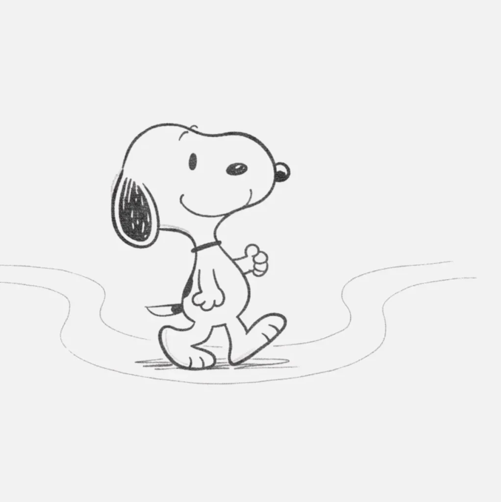 Snoopy Caminando Alegre