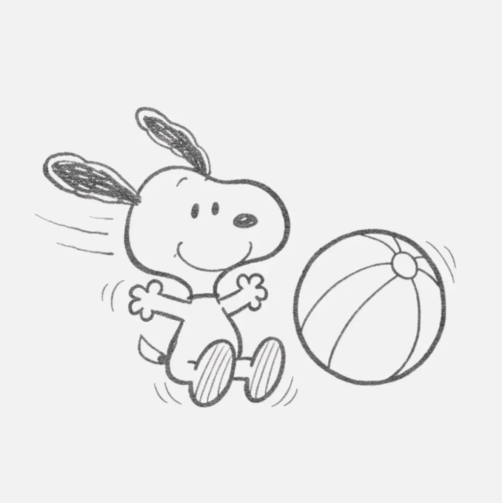 Snoopy Jugando Feliz