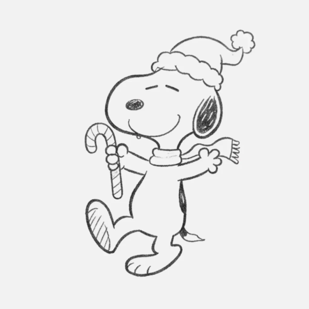 Snoopy Navidad Dibujo