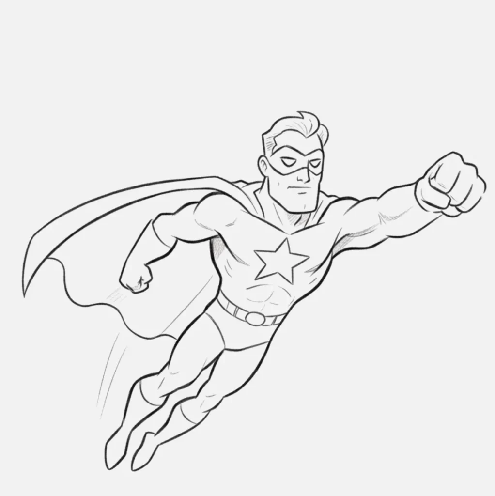 Superhéroe Animado en Acción