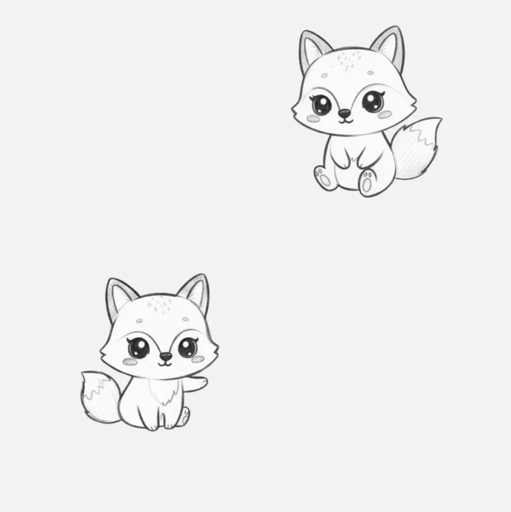 Dibujos de lobos kawaii