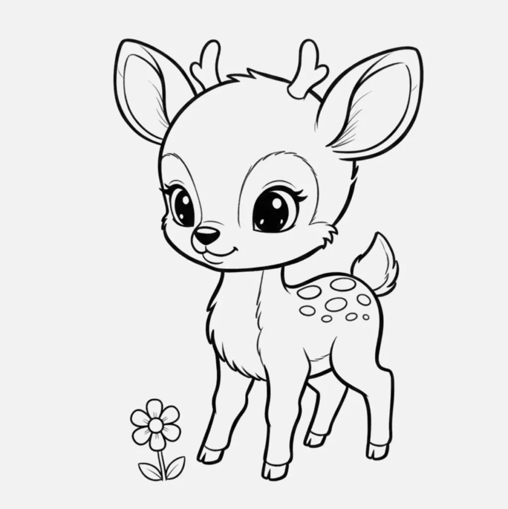 Ideas de Venado Dibujo Fácil y Bonito 3 Venado Bebé Tierno