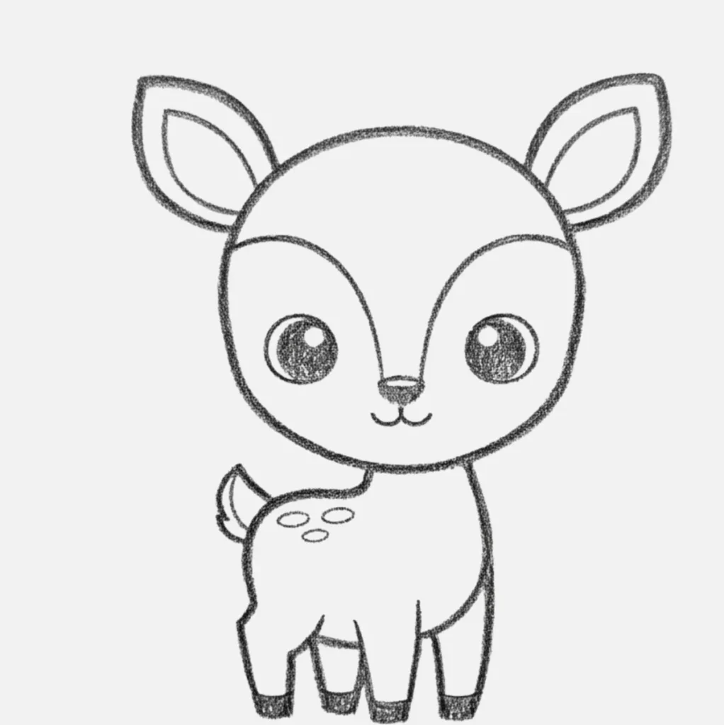 Ideas de Venado Dibujo Fácil y Bonito 9 Venado Fácil para Colorear