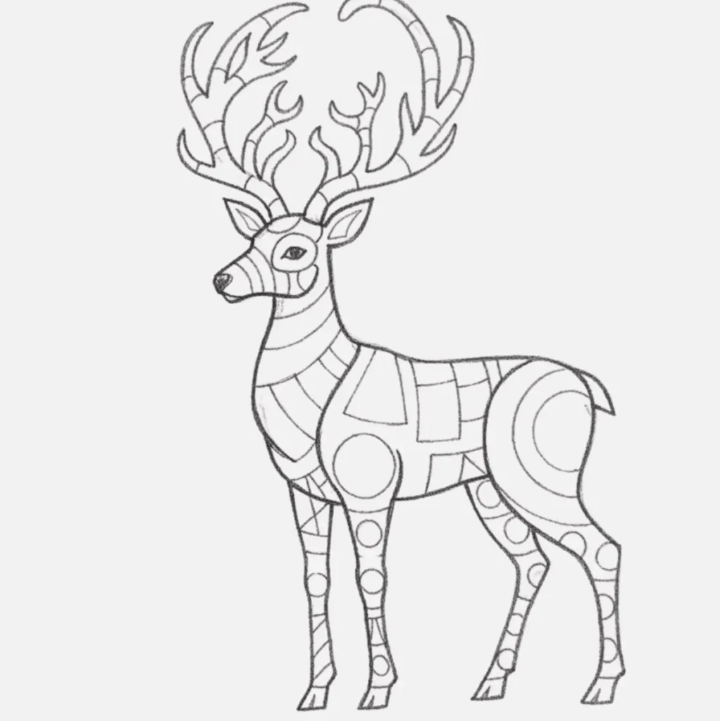 Ideas de Venado Dibujo Fácil y Bonito 26 Venado en Estilo Tribal
