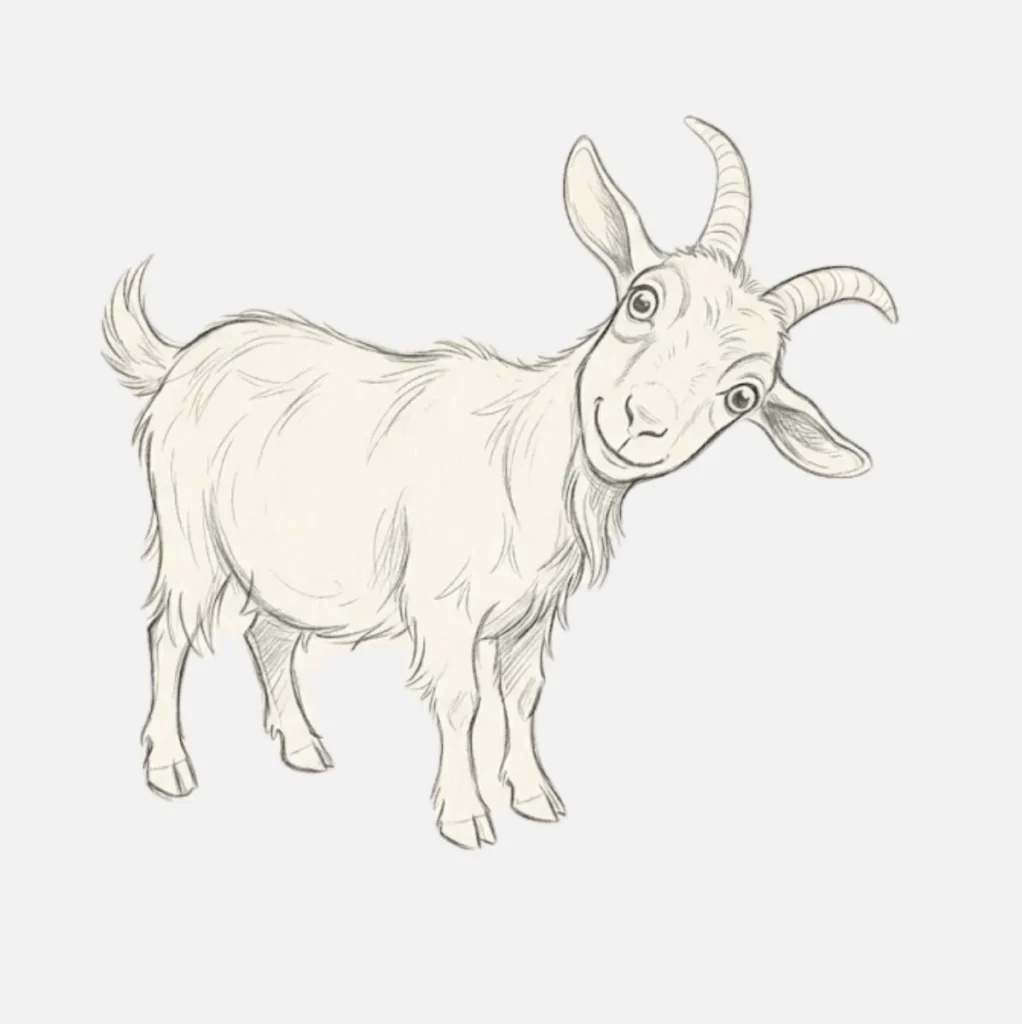 Cabra con expresión curiosa