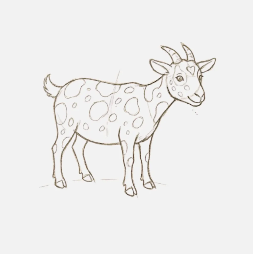 Cabra con manchas en el cuerpo