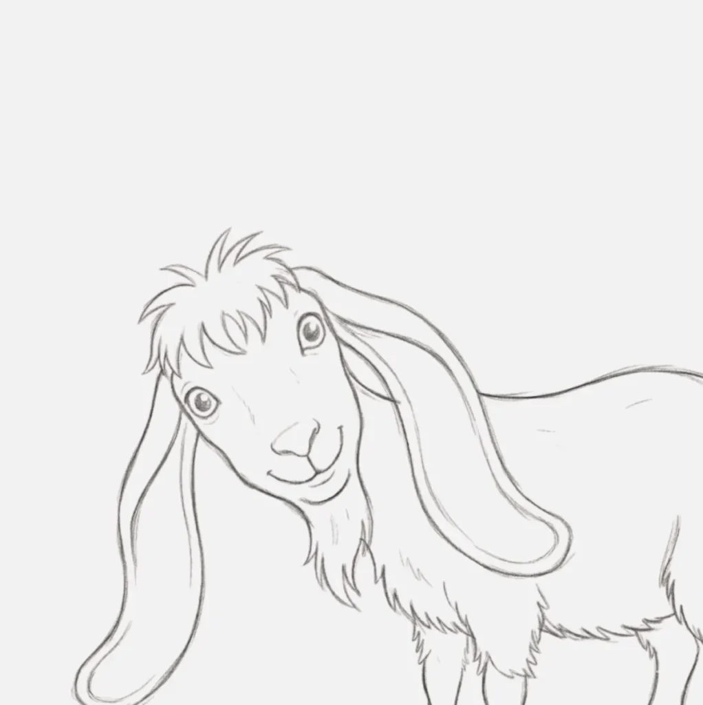 Cabra con orejas largas