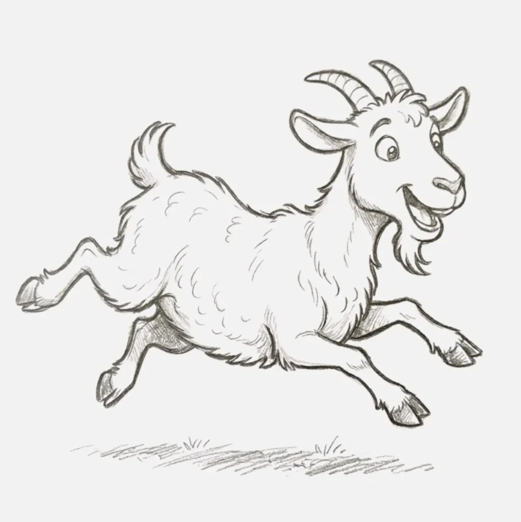 Cabra haciendo travesuras