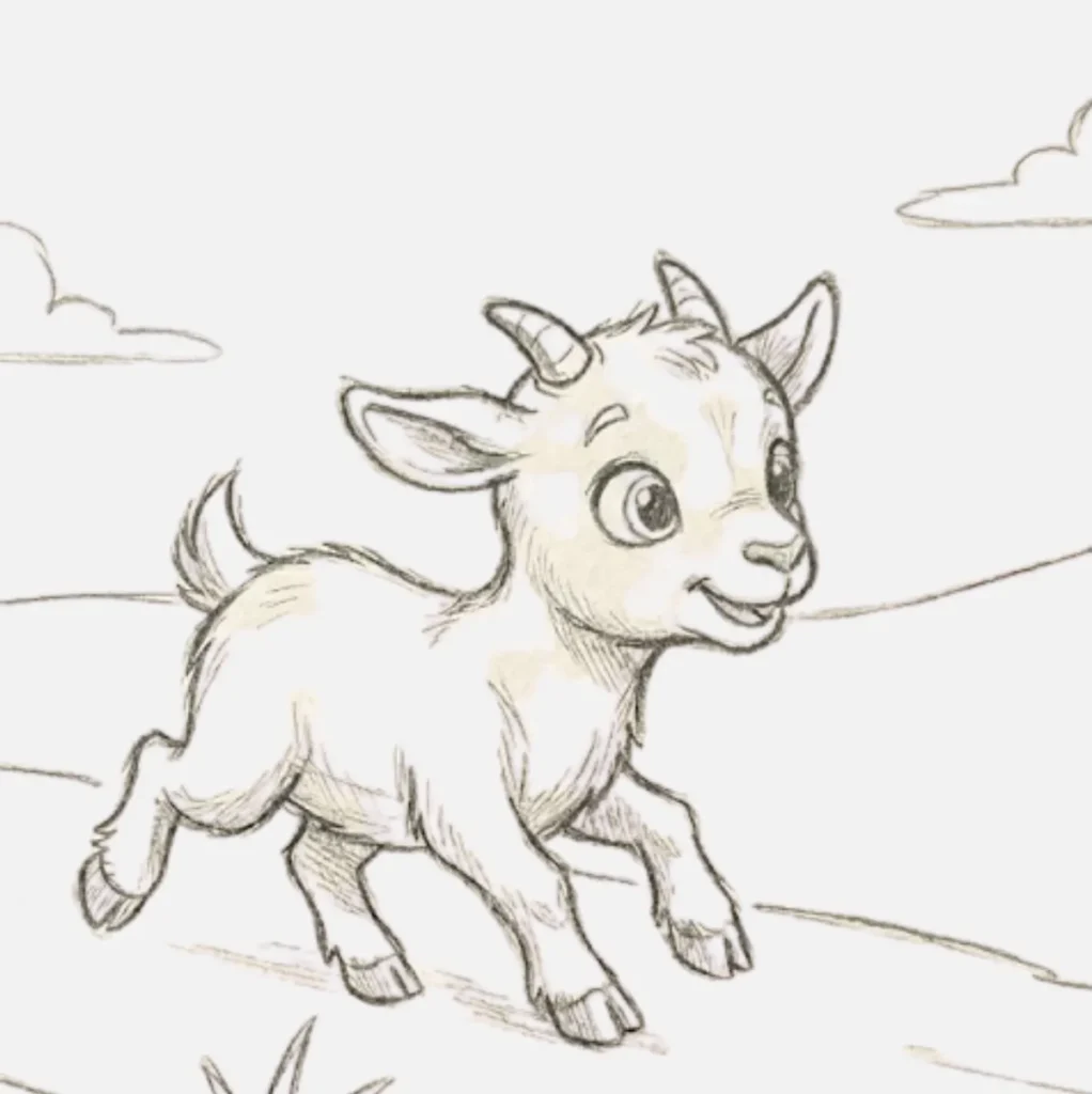 Cabra pequeña y divertida