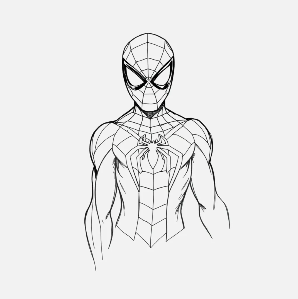 Spiderman Dibujo a Lápiz Simple