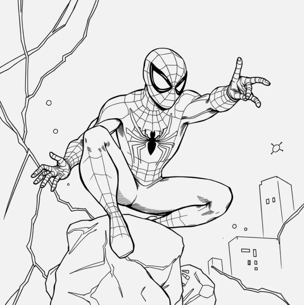 Spiderman Dibujo para Explorar la Imaginación