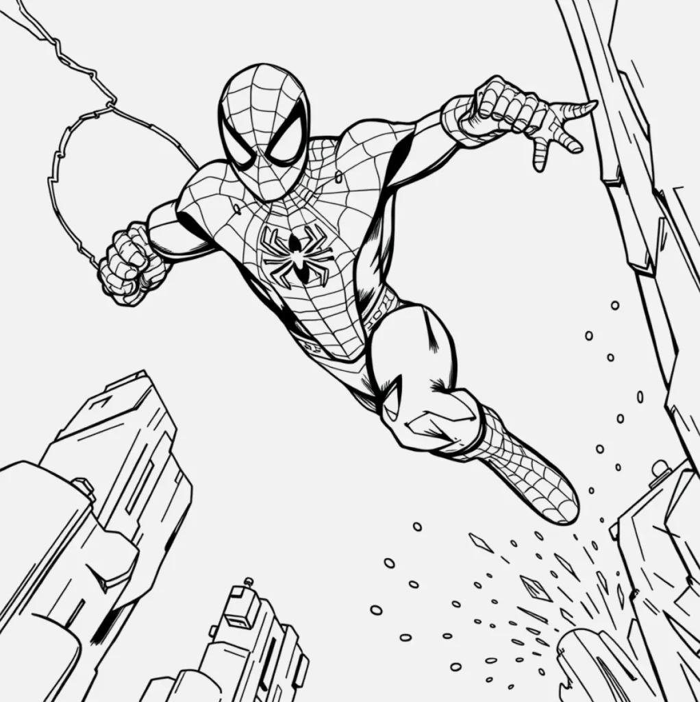 Spiderman en Acción con Movimiento