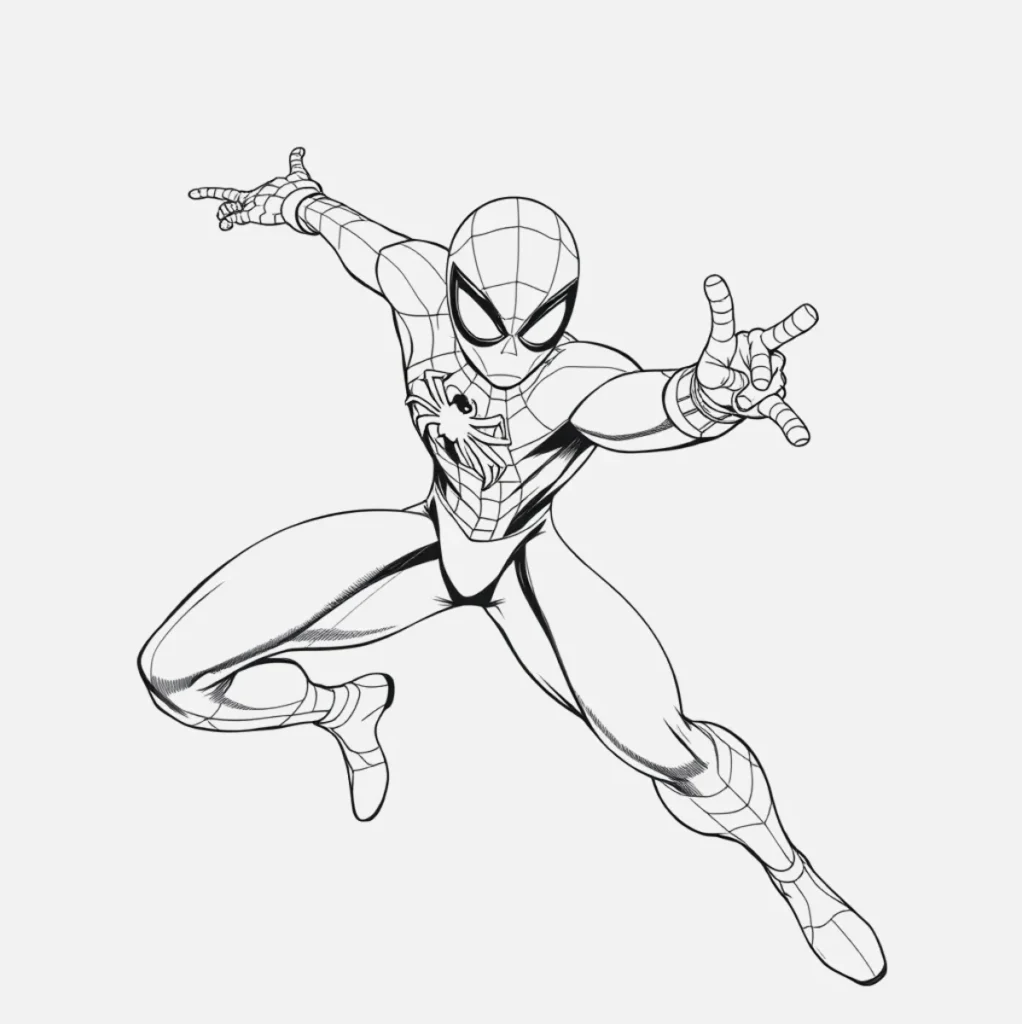 Spiderman en Pose Heroica