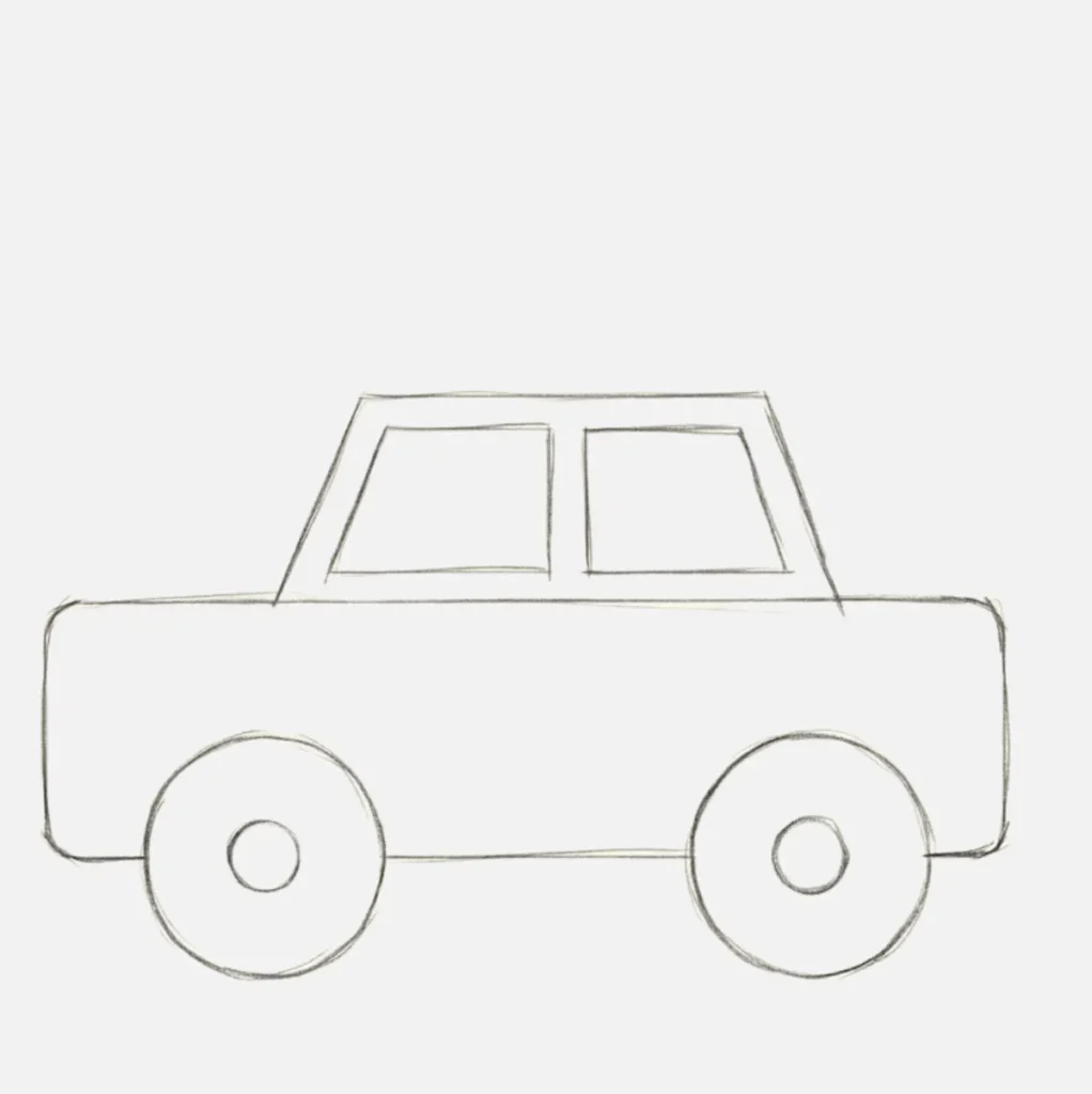 Carro simple con formas geométricas