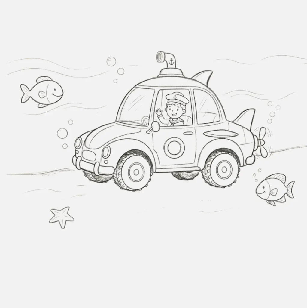 Carro submarino creativo