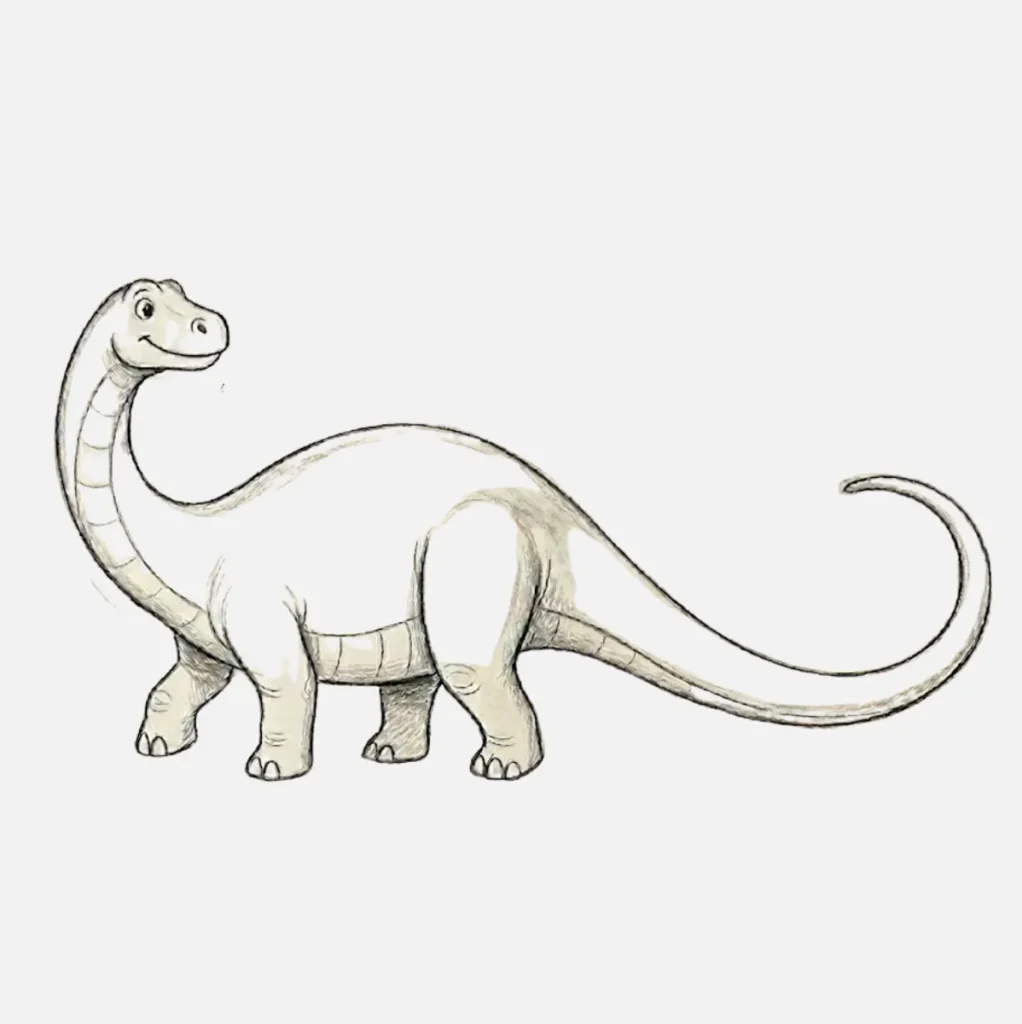 Dinosaurio con cola larga