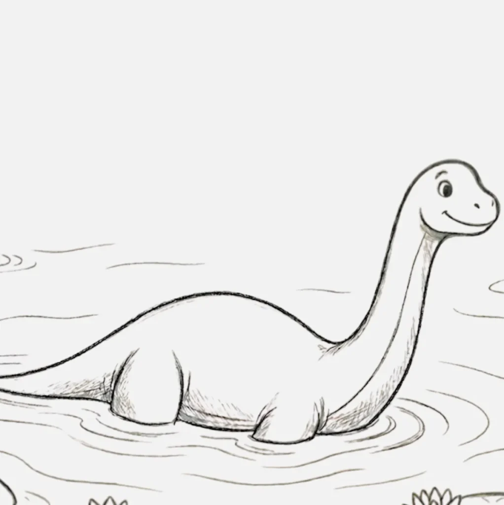 Dinosaurio en el agua