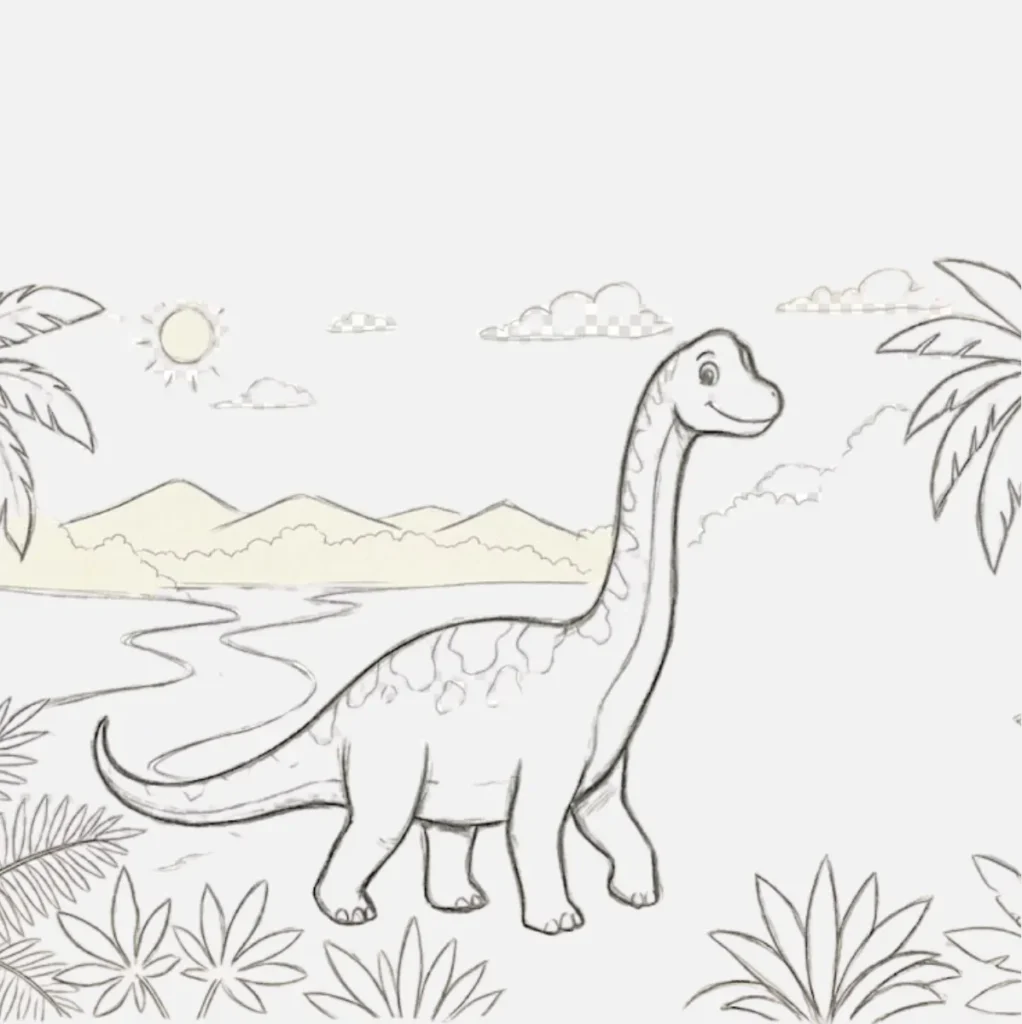 Dinosaurio en la selva