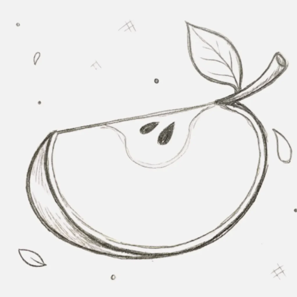 Trozo de manzana 